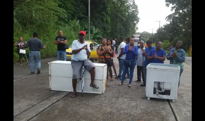 Protestan en Colón. 