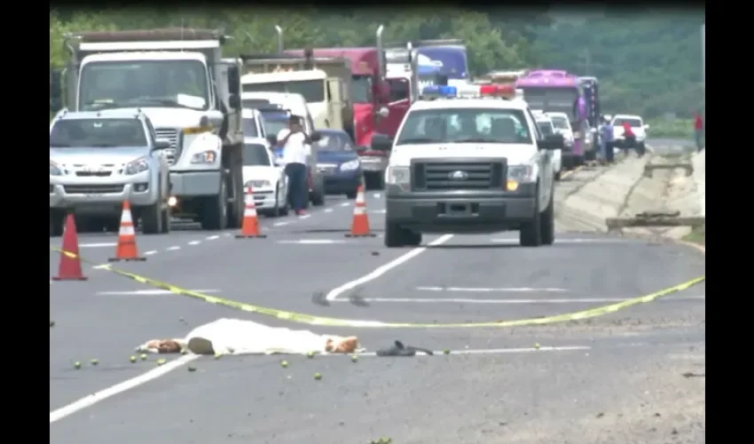 Foto ilustrativa del accidente en Llano Marín. 