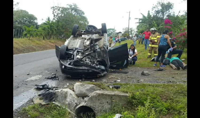 Accidente de tránsito en Chiriquí. 