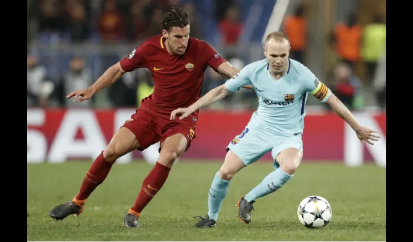 Iniesta pudo haber jugado ante la Roma su último partido de Champions.