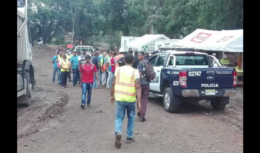 Protesta en Panamá Oeste. 