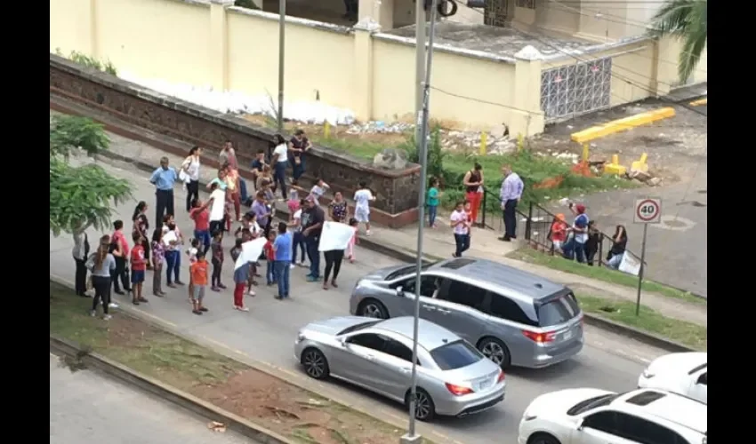 Protesta en Punta Pacífica. 