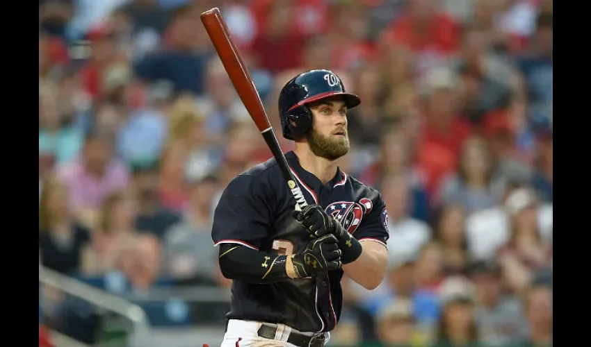  Bryce Harper ha jugado siete temporadas con los Nacionales de Washington.