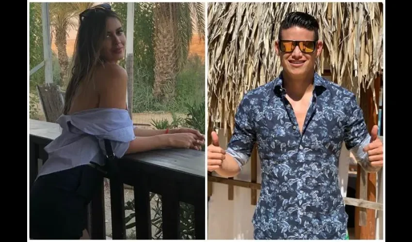 Shannon De Lima y James Rodríguez. 