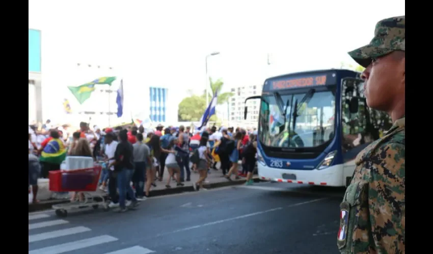 Peregrinos viajaron gratis. Foto: Cortesía