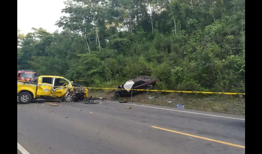 Vistas de uno de los accidentes registrados en Panamá Oeste. 