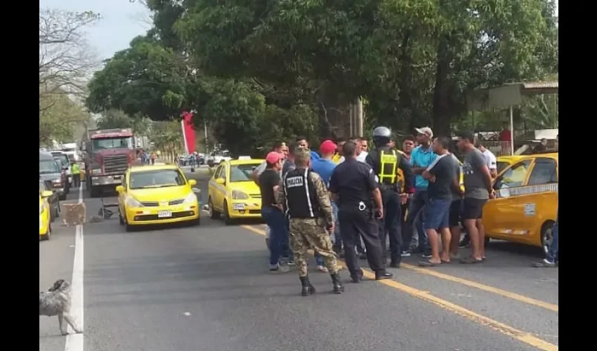 Foto ilustrativa del altercado con los transportistas. 