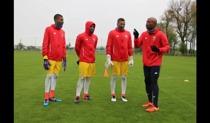 Foto ilustrativa de un entrenamiento con la selección. 