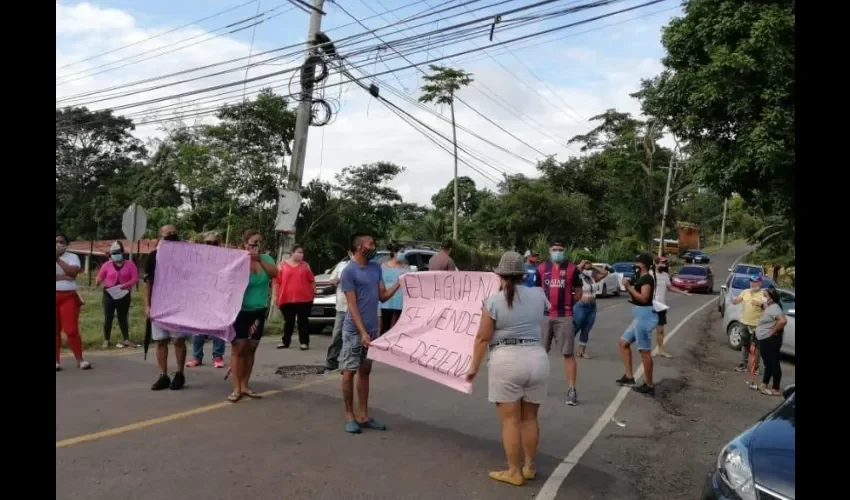 Foto ilustrativa de la protesta. 