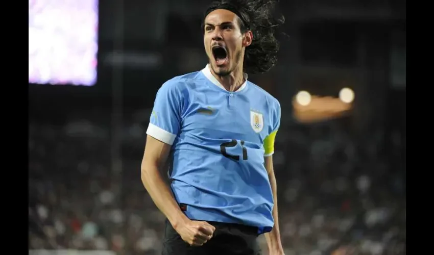 Delantero central de Uruguay Edinson Cavani. Foto: EFE.