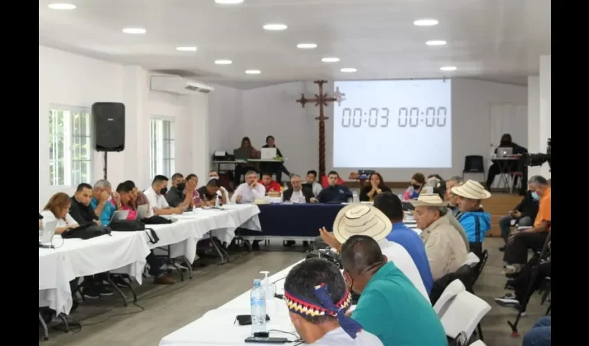 Vista de la mesa única de diálogo realizada en Coclé. 