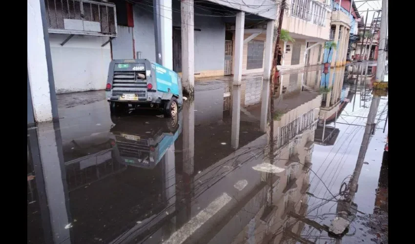 Vista de las inundaciones. 