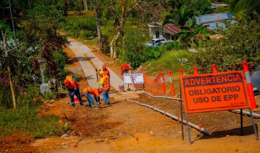 Vista de los trabajos en el área. 