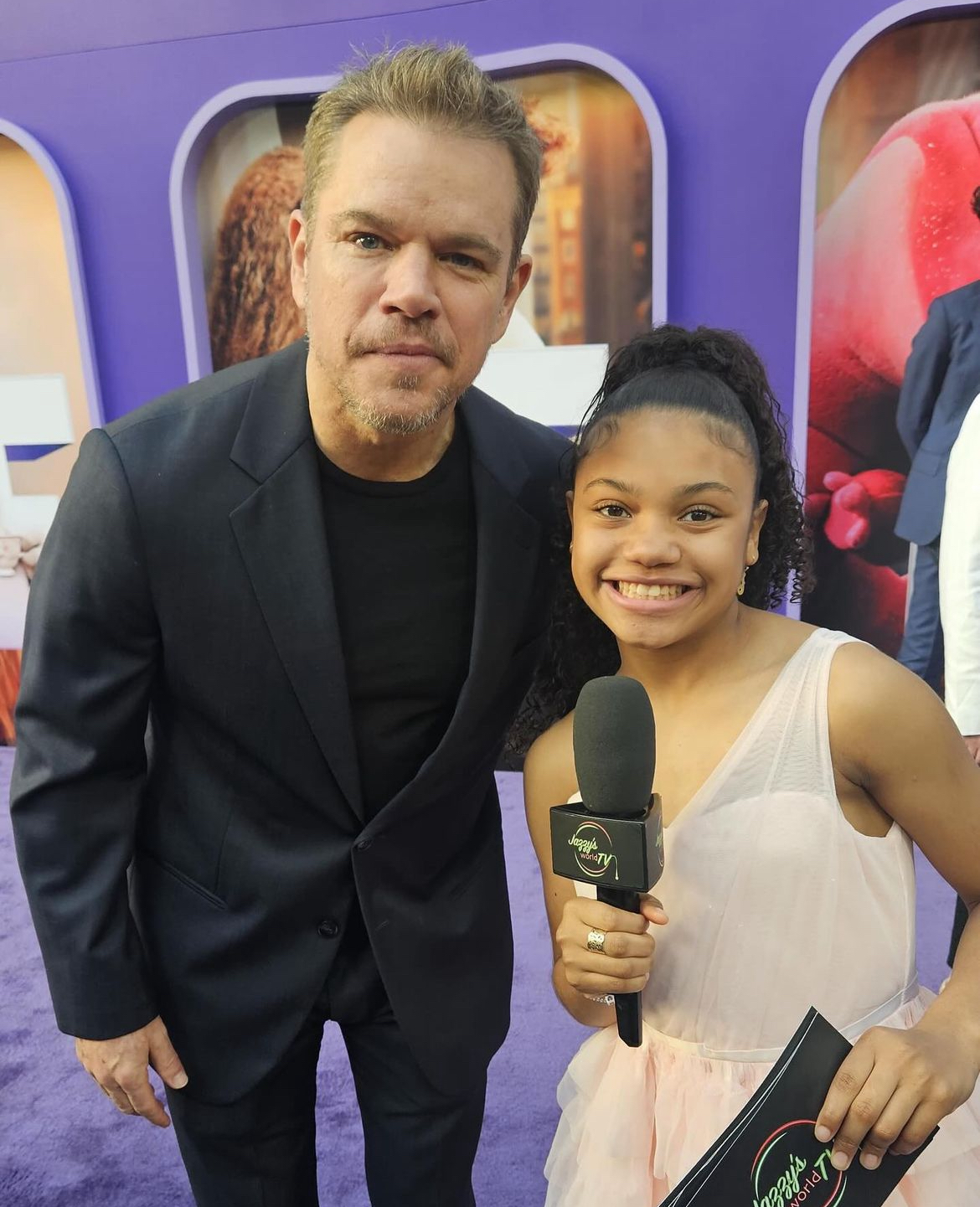 Matt Damon junto a Jazzy.