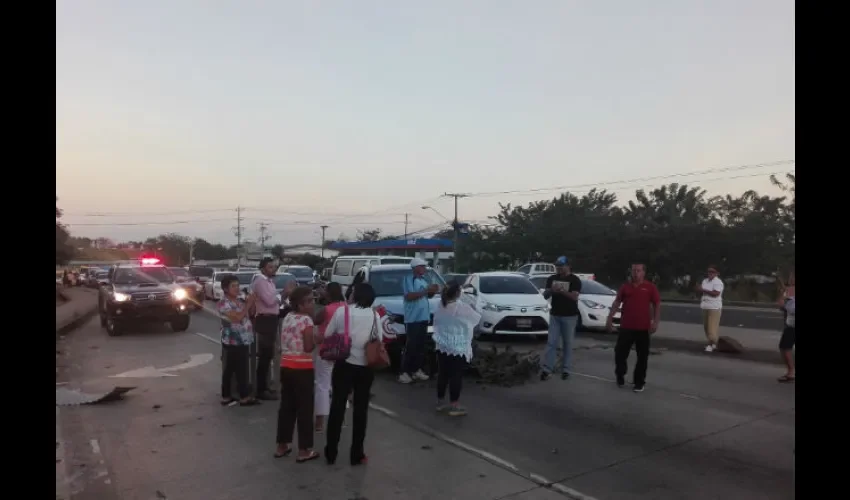 Protesta en Panamá Oeste. 