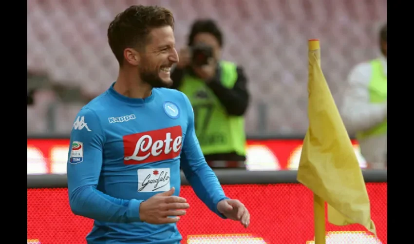 El goleador del Nápoles Dries Mertens. Foto: AP