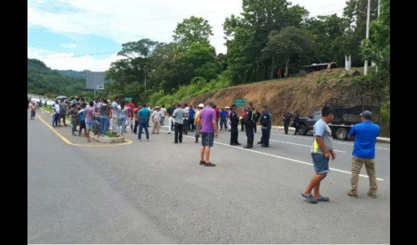 Protesta en Viguí.