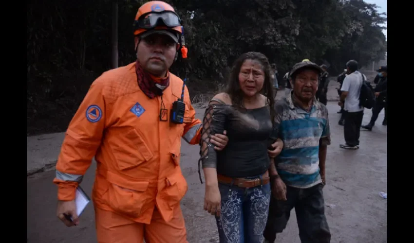 Erupción del volcán de Fuego en Guatemala. 