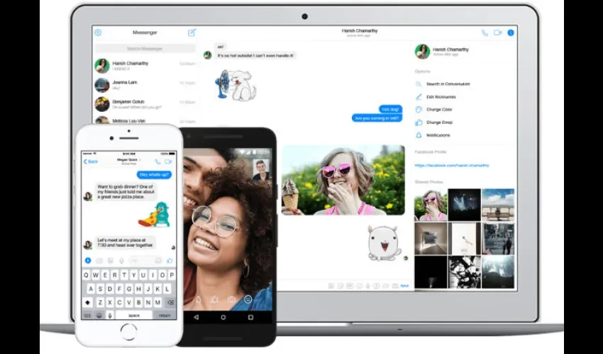 Foto ilustrativa de la versatilidad de la aplicación de  Facebook. Cortesía