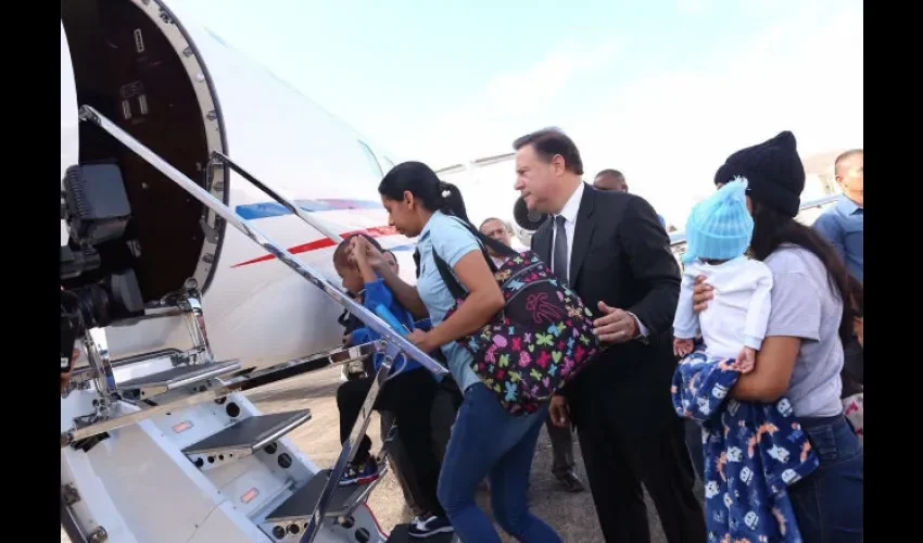 Viajaron en el avión presidencial. Foto: Cortesía