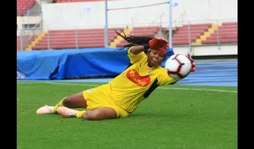 La portera panameña Yenith Bailey. Foto: Anayansi Gamez