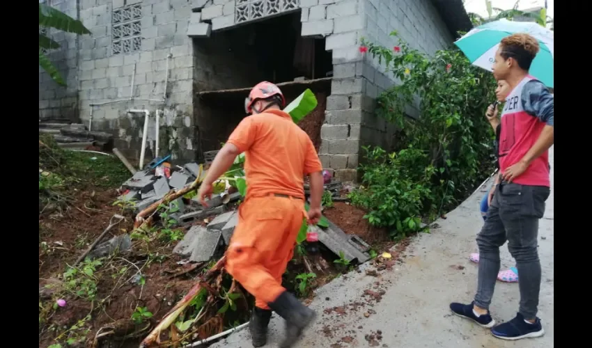 Sinaproc está en el área inspeccionando las casas afectadas. Foto: @sinaproc