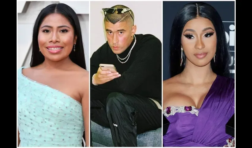 Yalitza, Bad Bunny y Cardi B. 