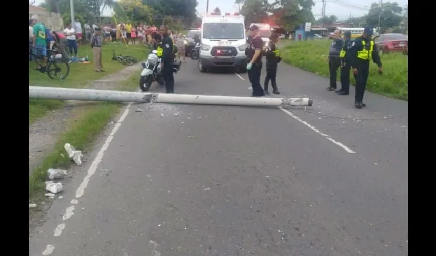 Foto ilustrativa del área del accidente. 