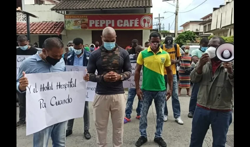 Foto ilustrativa de la protesta. 