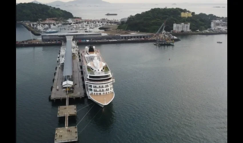 Vista de la llegada de los cruceros. 