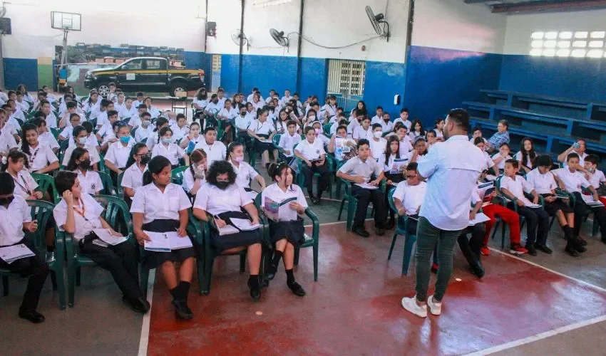 Vista de las estudiantes. 