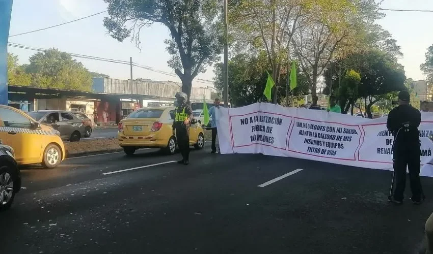 Vista del cierre de calle. 