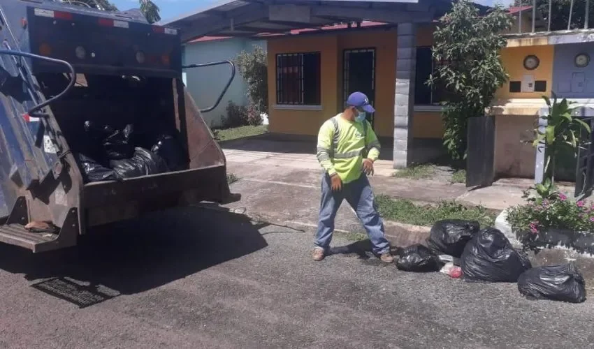 Vista de la recolección de basura. 