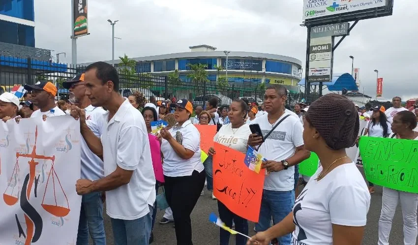 La protesta se realizó de forma pacífica. 